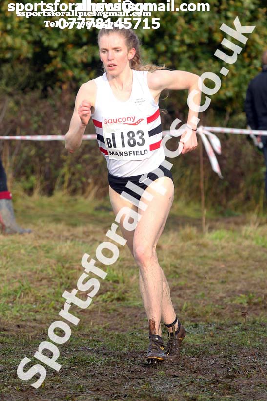 Senior women, National Cross Country Relay Champs., Berry Hill Park, Mansfield.  Photo: David T. Hewitson/Sports for All Pics